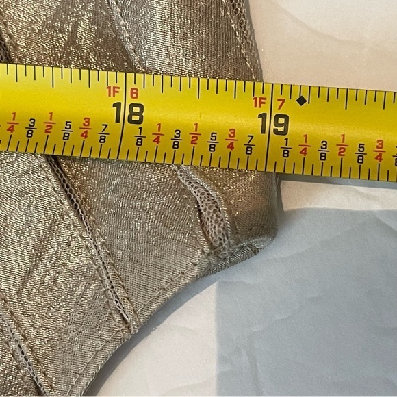 Adrianna Papell Champagne Tulip Layered Fitted Party Event Dress NWOT - Picture 10 of 11